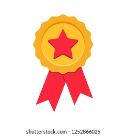 icono de premio en diseño plano moderno, icono de medalla 