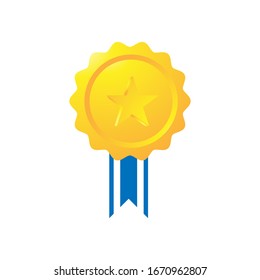 Award icon in trendy flat design, medal icon template