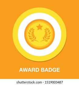 award icon, vector badge, winner symbol