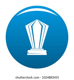 Award icon vector blue circle isolated on white background 
