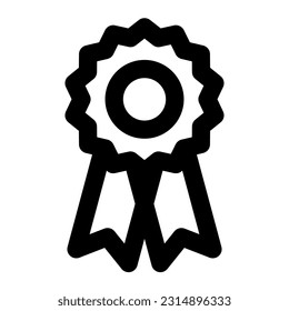 vector de icono de premio diseñado en forma de negrita lineal de forma redondeada en el contorno (32px 2px trazo)