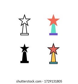 Award Symbol Vektor mit anderen Stil-Design. isoliert auf weißem Hintergrund