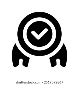 award icon. vector glyph icon for your website, mobile, presentation, and logo design.