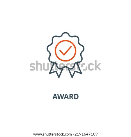 Award icon vector illustration concept isolated on white background used for web and mobile