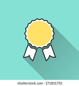 Award icon. Vector illustration, flat design. 