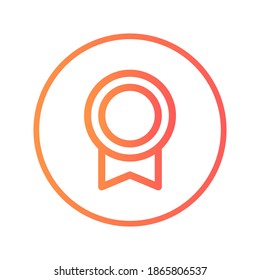 ilustración vectorial de icono de premio. diseño de gradiente de icono de premio.