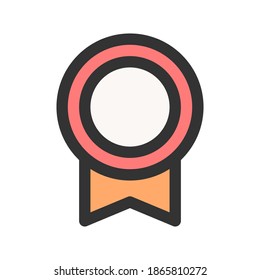 award icon vector illustration. award icon lineal color design.