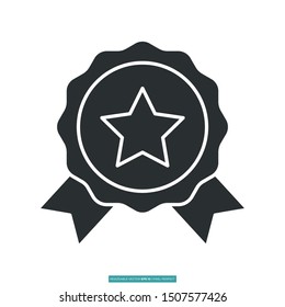 Award icon vector illustration logo template for many purpose. Isolated on white background.