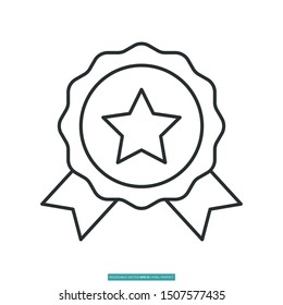 Award icon vector illustration logo template for many purpose. Isolated on white background.