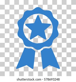 Award icon. Vector illustration style is flat iconic symbol, cobalt color, transparent background. Designed for web and software interfaces.