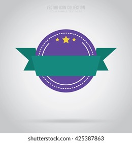 Award icon vector isolated on grey background flat design style. First place leadership award. Champion achievement medallion. Success symbol emblem winner sign.