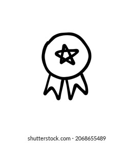award icon in vector. Logotype - Doodle