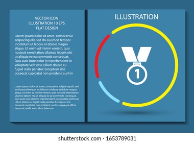 Icono de icono de premio Icono vectorial, lorem ipsum Diseño plano