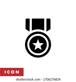 Award icon vector. Medal icon isolated