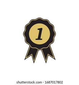 Icono de premio diseño simple vectorial, icono del ganador