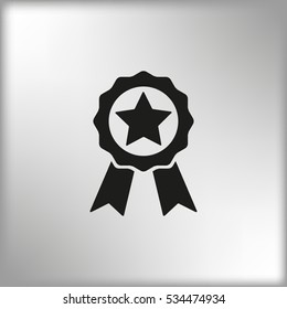 Award icon. Vector style is flat symbols.