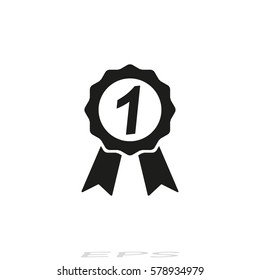 Award icon. Vector style is flat symbols.