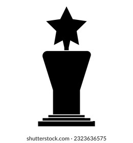 Award icon vector. Trophy illustration sign. Success symbol or logo.