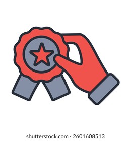 award icon. vector.Editable stroke.linear style sign for use web design,logo.Symbol illustration.