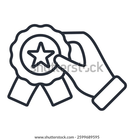 award icon. vector.Editable stroke.linear style sign for use web design,logo.Symbol illustration.