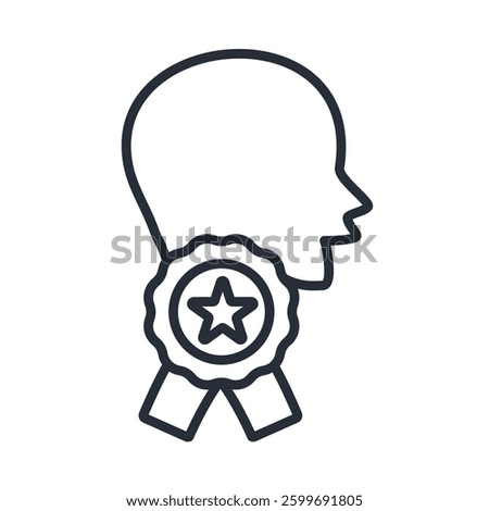 award icon. vector.Editable stroke.linear style sign for use web design,logo.Symbol illustration.