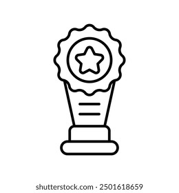 award icon with white background vector stock illustration