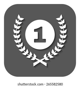 The Award icon. Wreath symbol. Flat Vector illustration. Button