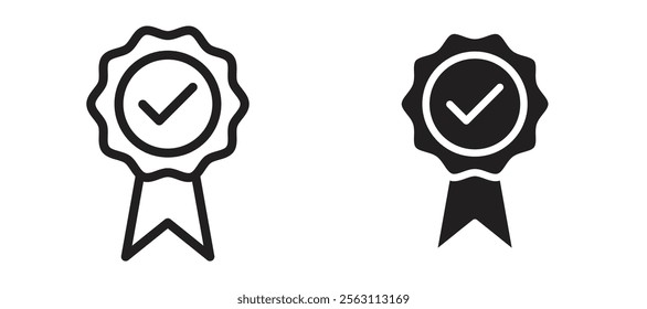 Award icons in black line and filled versions