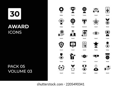 Award icons collection. Set vector line with elements for mobile concepts and web apps. Collection modern icons.