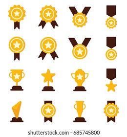 Award Icons Flat Color