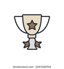 award icons isolated on White Background. Flat style design
