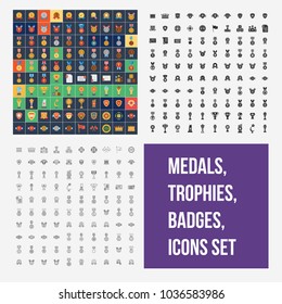 Award icons set