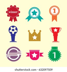 Award icons set