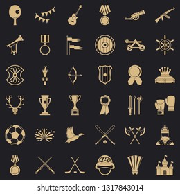 Award icons set. Simple style of 36 award vector icons for web for any design