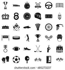 Award icons set, simple style