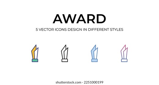 Award Icons Set vector Illustration.