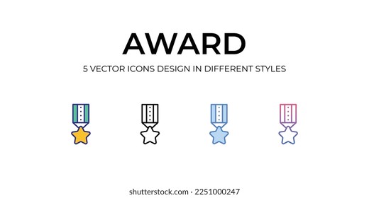 Award Icons Set vector Illustration.