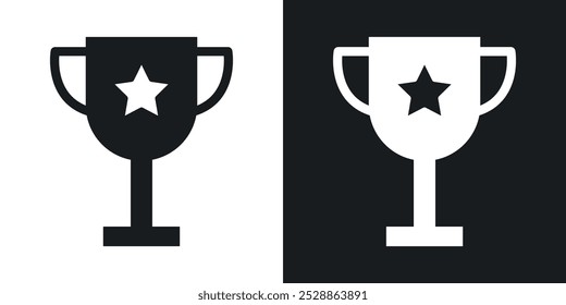 Award icons. solid style vector