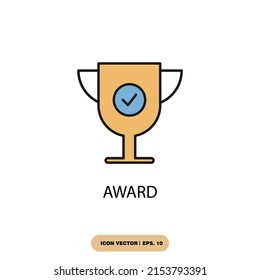 award icons  symbol vector elements for infographic web