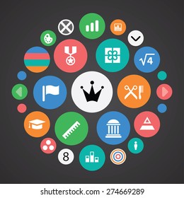 award icons universal set for web and mobile 