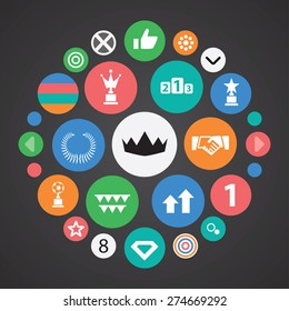 award icons universal set for web and mobile 