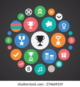 award icons universal set for web and mobile 