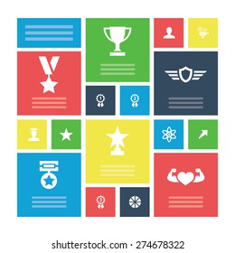 award icons universal set for web and mobile 
