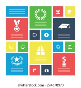 award icons universal set for web and mobile 