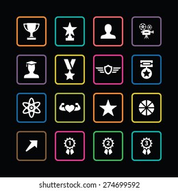 award icons universal set for web and mobile 
