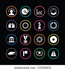award icons universal set for web and mobile