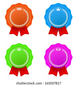 award label design with crown