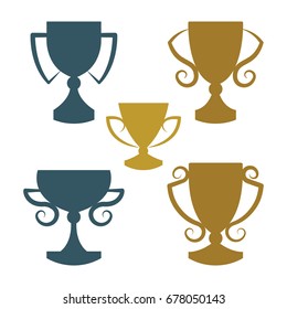 Award labels set with different prizes and rewards in vintage style isolated vector illustration.