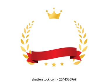 Award laurel frame wreath vector illustration