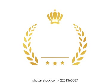 Award laurel frame wreath vector illustration